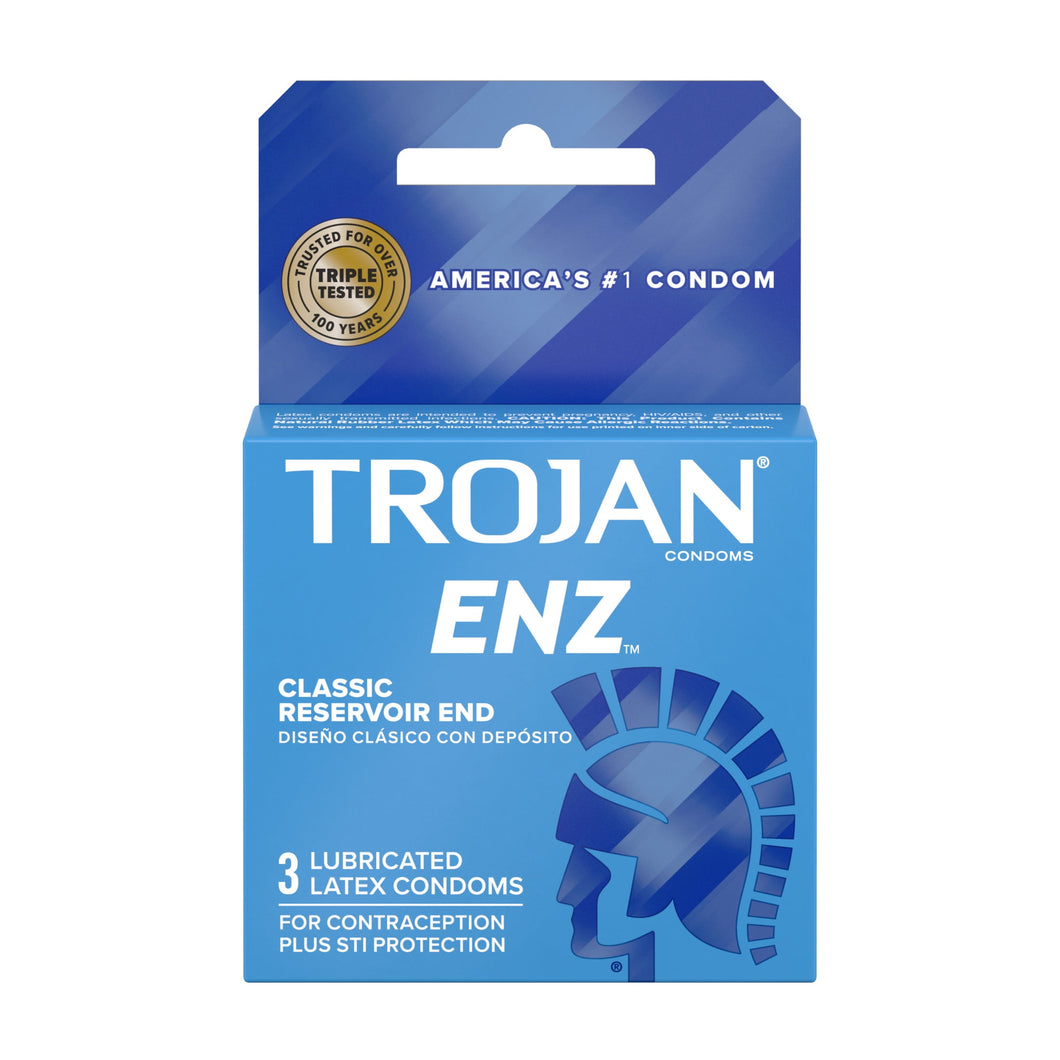 TROJAN ENZ LUBE CONDOM 3CT