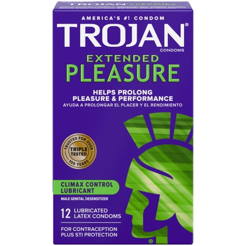 TROJAN EXTENDED PLEASURE CONDOM 12CT