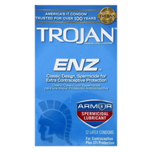 Load image into Gallery viewer, TROJAN ENZ SPERMICIDAL LUBE CONDOM 12CT
