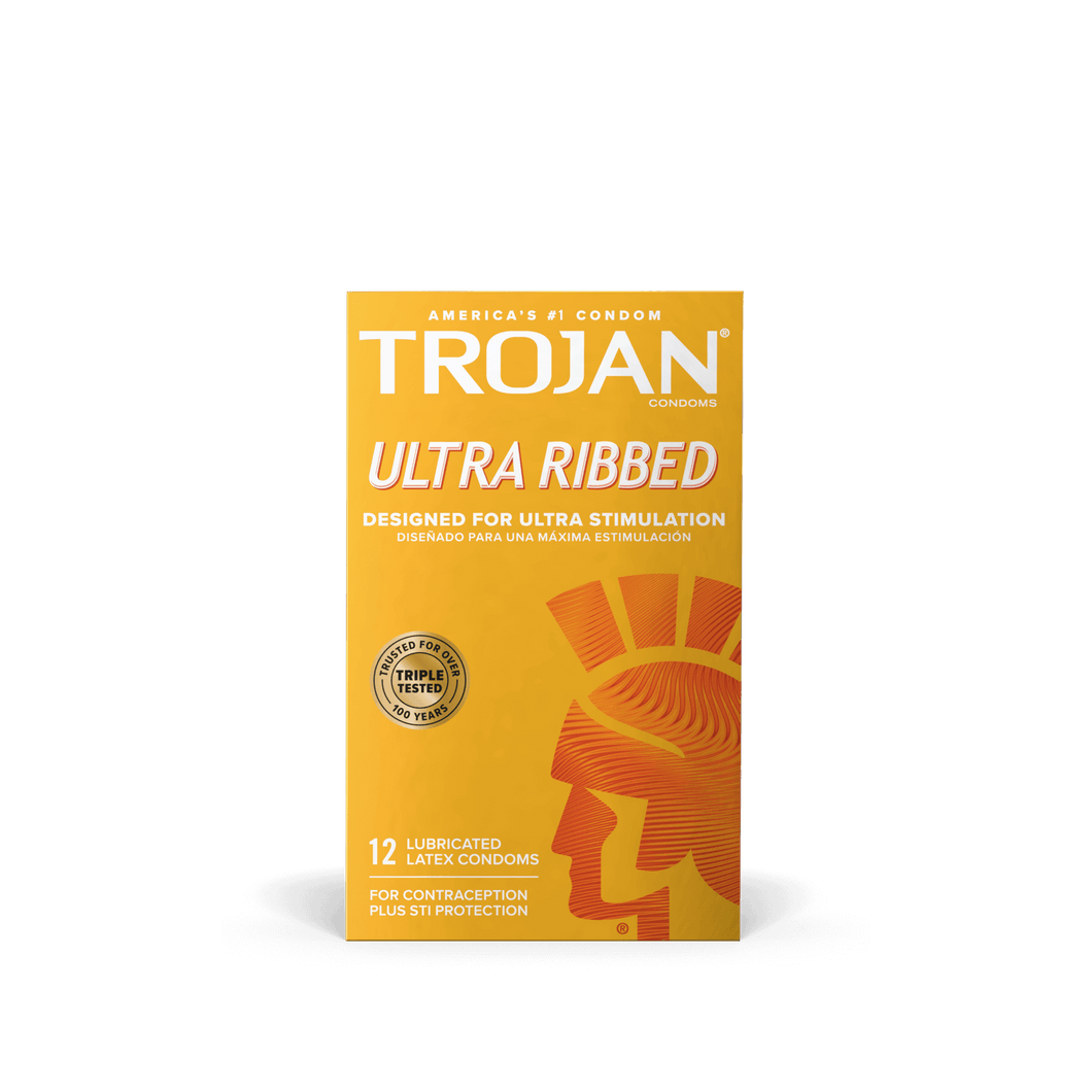 TROJAN ULTRA RIBBED CONDOM 3CT