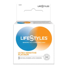 Load image into Gallery viewer, LIFESTYLES ULTR SENSTV PLATNM CONDOM 3CT
